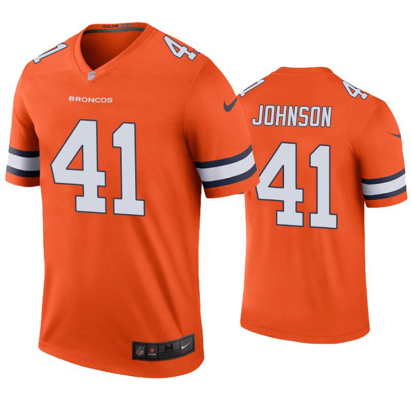 Men Denver Broncos 41 Jamar Johnson Nike Orange Color Rush Legend NFL Jersey